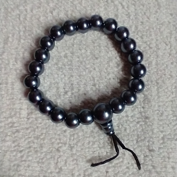 Gray stretch beaded bracelet approx. 2 - Picture 1 of 2